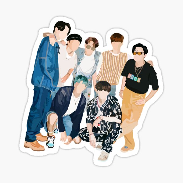BTS dynamite group picture Sticker