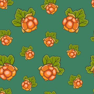 Artwork thumbnail, Green cloudberry pattern by EngineerGoC