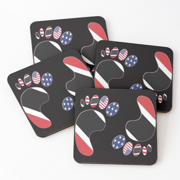 Item preview, FOOTPRINTS USA & TRINIDAD AND TOBAGO FLAG AMERICAN TRINIDADIAN  designed and sold by Ralek.