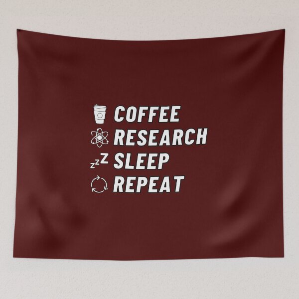 Item preview, Coffee research sleep repeat designed and sold by StarlightTales.
