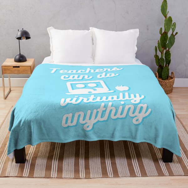 Item preview, Teachers can do virtually anything (Blue & White Text) designed and sold by RoserinArt.