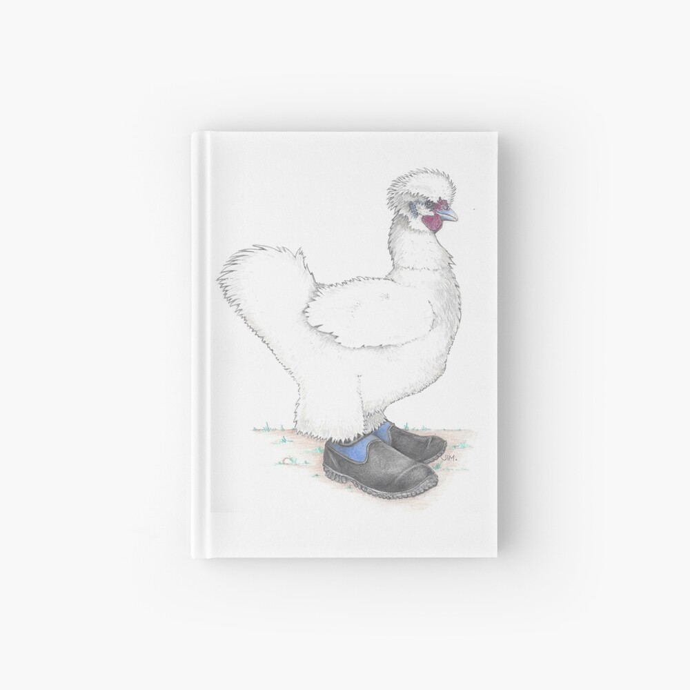 Silkie in muck boots Hardcover Journal