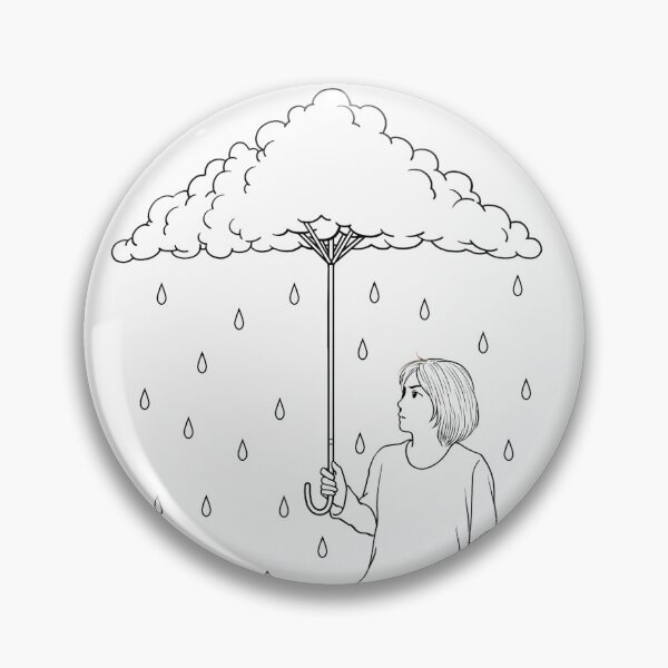 Item preview, A girl carries an umbrella of clouds and the winter is raining designed and sold by simosimple.