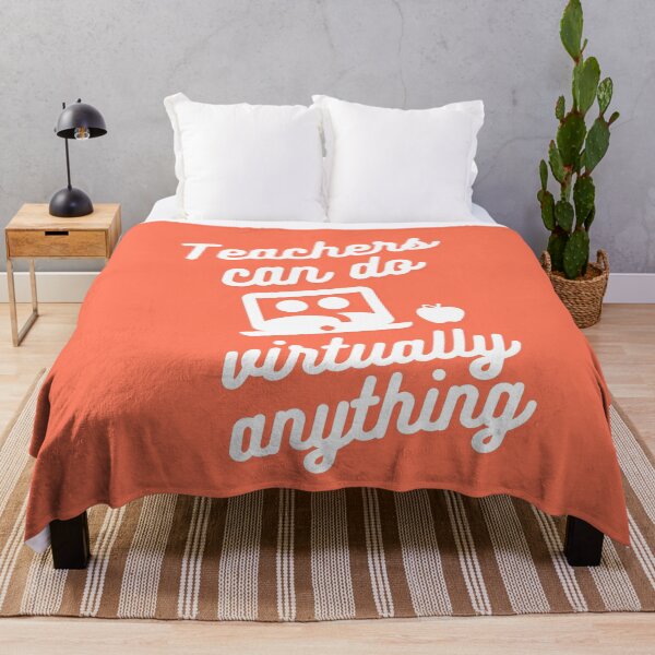 Item preview, Teachers can do virtually anything (Orange & White Text) designed and sold by RoserinArt.