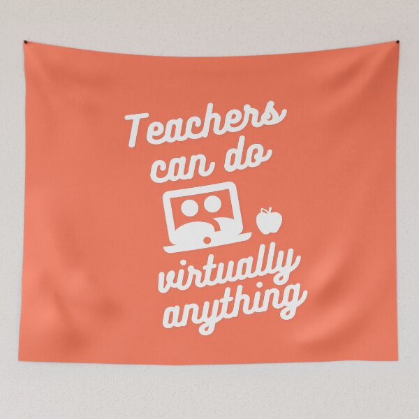 Item preview, Teachers can do virtually anything (Orange & White Text) designed and sold by RoserinArt.
