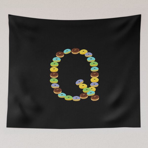 Item preview, COLORFUL DONUT ALPHABET CAPITAL LETTER Q designed and sold by LiveAndGlow.