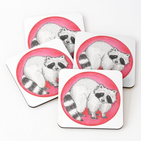 Item preview, Inktober 2019: Raccoon designed and sold by Pamela Sommer.