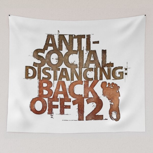 Item preview, Funny Anti-Social Distancing Back Off 12 Feet - Typography designed and sold by 26-Characters.