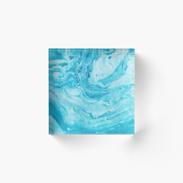 Aperçu de l'œuvre Motif de tourbillons de peinture bleu fluide créée et vendue par TamDigitalPrint.