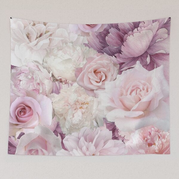 Item preview, Big Soft Pink Roses Summertime Botanical Garden Flowers  designed and sold by IZiets.
