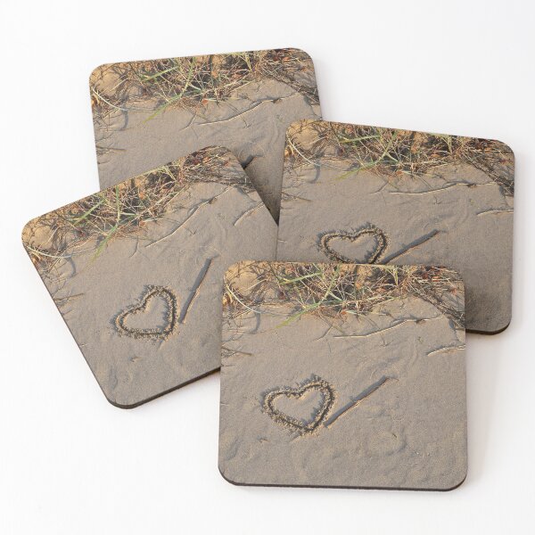 Item preview, With love... A heart drawn in the sand with a stick, classic message designed and sold by marina63.