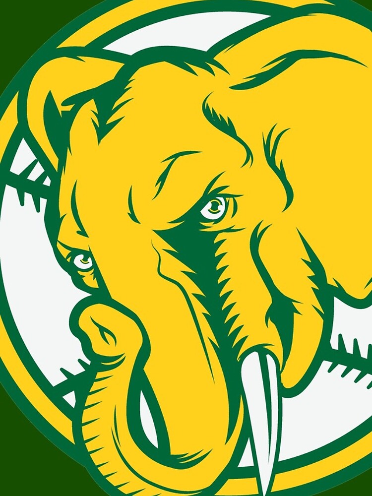 Elephant-Inspired Oakland A's Design Sticker for Sale by OrganicGraphic