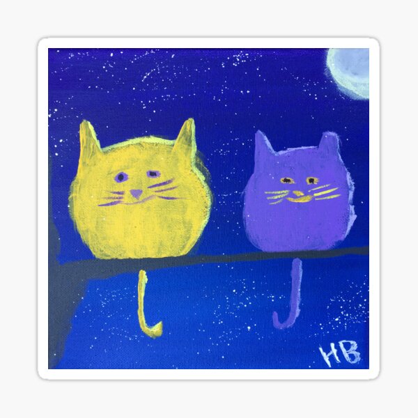Two Plumpy Cats Sticker