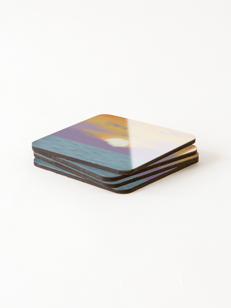 Thumbnail 4 of 5, Coasters (Set of 4), Sunset designed and sold by Ramsesgl.