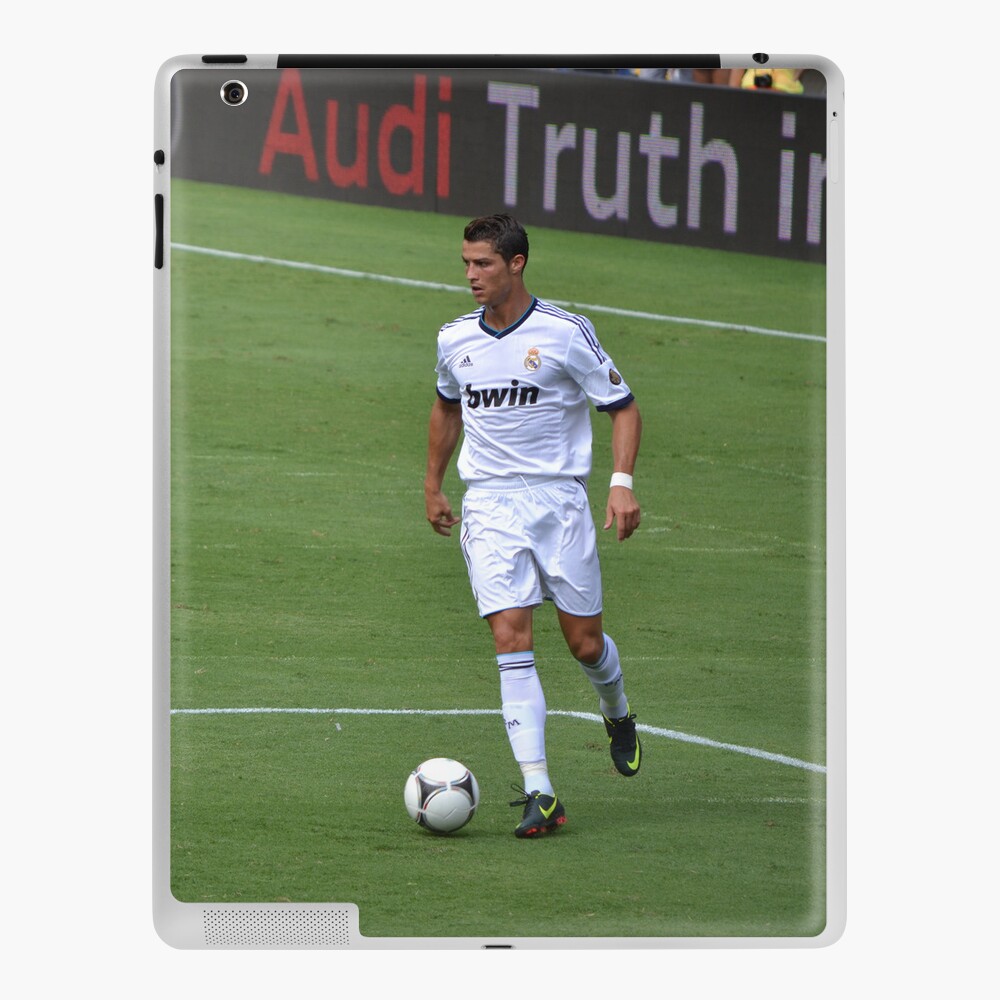 Cristiano Ronaldo 27 Real Madrid Footballer Photo Black and White Quote Poster