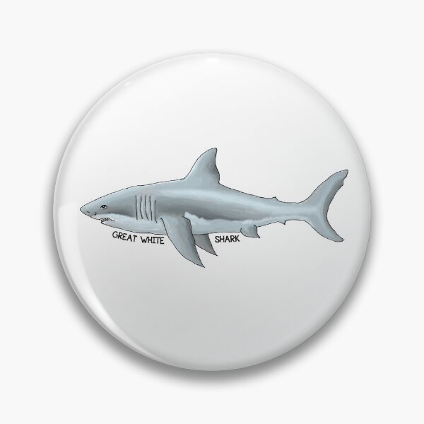 Item preview, Blue and Gray Great White Shark designed and sold by AndreaUDesign.