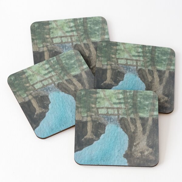 Item preview, Forest With River & Bridge designed and sold by wilderthanmost.