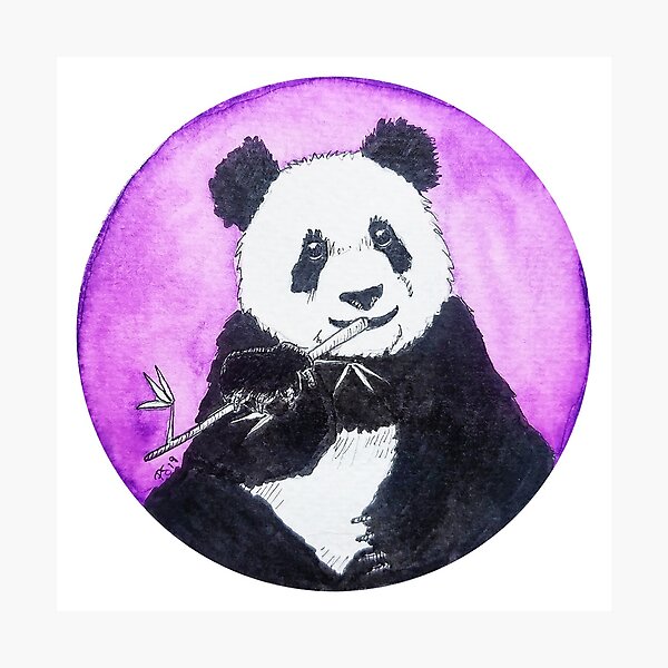Item preview, Inktober 2019: Panda designed and sold by Pamela Sommer.