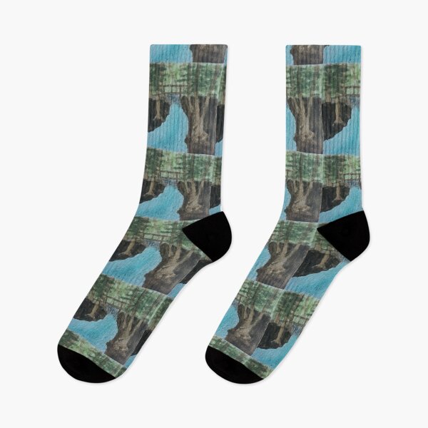 Item preview, Forest With River & Bridge designed and sold by wilderthanmost.