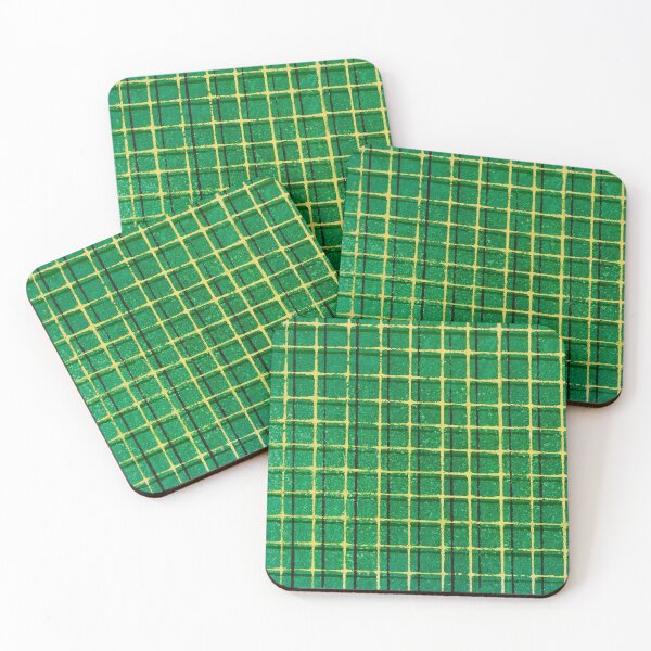 Item preview, Vintage Japanese Green Grid Textile Pattern designed and sold by TamDigitalPrint.