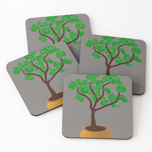 Item preview, Fiddle leaf fig tree in a clay pot designed and sold by gofra-design.