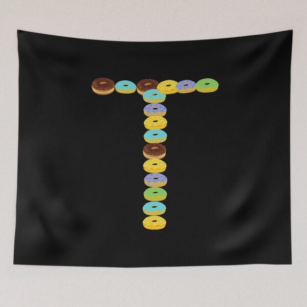 Item preview, COLORFUL DONUT ALPHABET CAPITAL LETTER T designed and sold by LiveAndGlow.