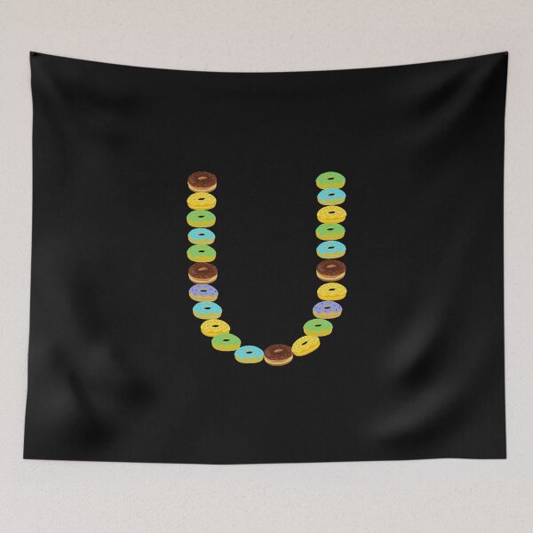 Item preview, COLORFUL DONUT ALPHABET CAPITAL LETTER U designed and sold by LiveAndGlow.