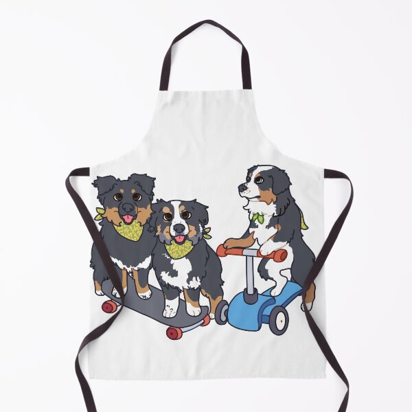 Item preview, Black tri Aussies on a skateboard and scooter designed and sold by Ivy Fox Illustration.