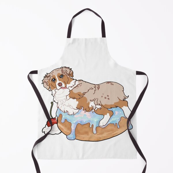 Item preview, Copy of Red Merle Australian Shepherd on a pastel glazed donut designed and sold by Ivy Fox Illustration.