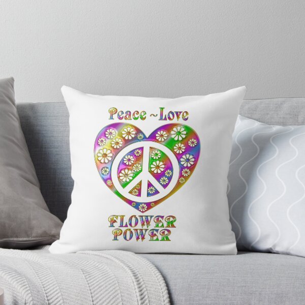 Item preview, Flower Power Peace Sign in Heart designed and sold by CoolDoodles.