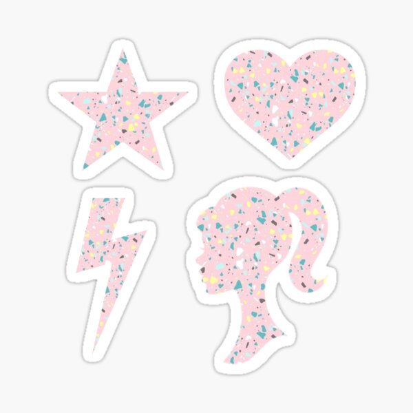 Aesthetic Glitter Shapes Sticker for Sale by frannyrayner