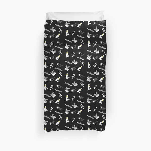 Egyptian gift Hieroglyphics Symbols Pattern Duvet Cover