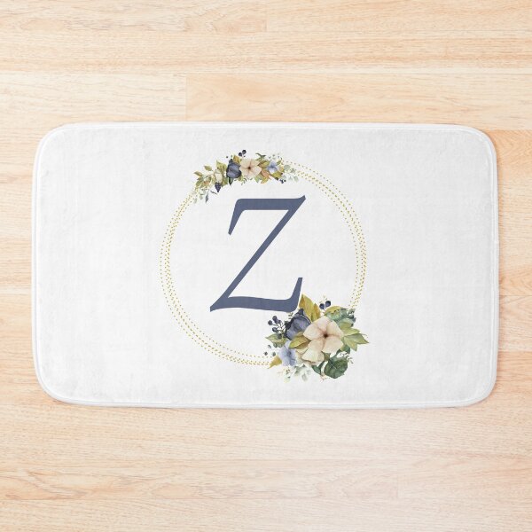 Item preview, Gold Green Blue Floral Wreath Bouquet Initial Letter Z designed and sold by TheFamilyVan.