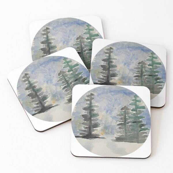 Item preview, watercolor winter scene designed and sold by kimgriffin.