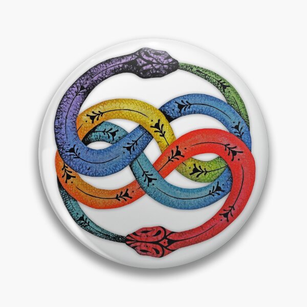Item preview, Ouroboros with Chakras Colors designed and sold by MandalaSoul.