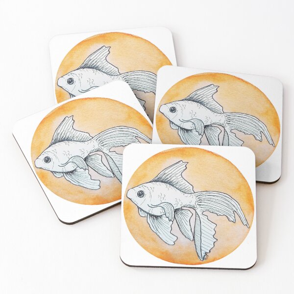 Item preview, Inktober 2019: Goldfish designed and sold by Pamela Sommer.