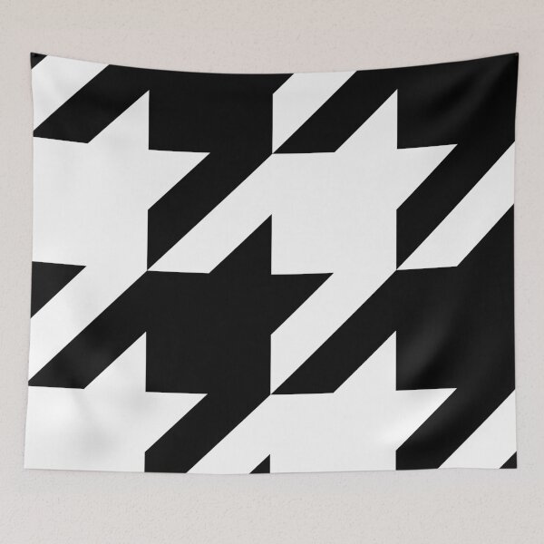 Item preview, Classic Houndstooth Black and White Large Pattern designed and sold by Moyanana.