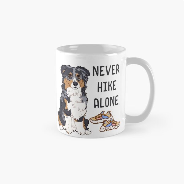 Item preview, Luna Australian Shepherd Commission  - NEVER HIKE ALONE designed and sold by Ivy Fox Illustration.