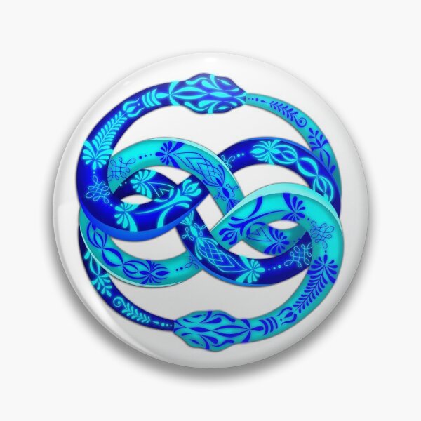 Item preview, Blue Ouroboros Yin Yang designed and sold by MandalaSoul.