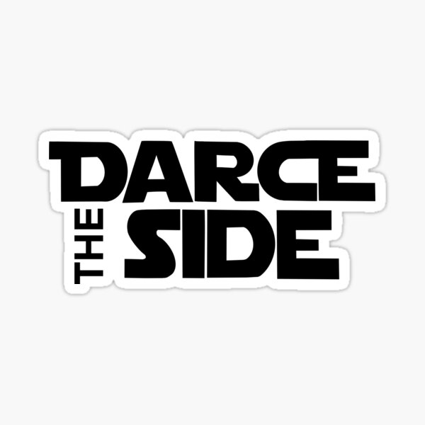 The Darce Side a Jiu Jitsu Pop Culture Mashup (Black) Sticker