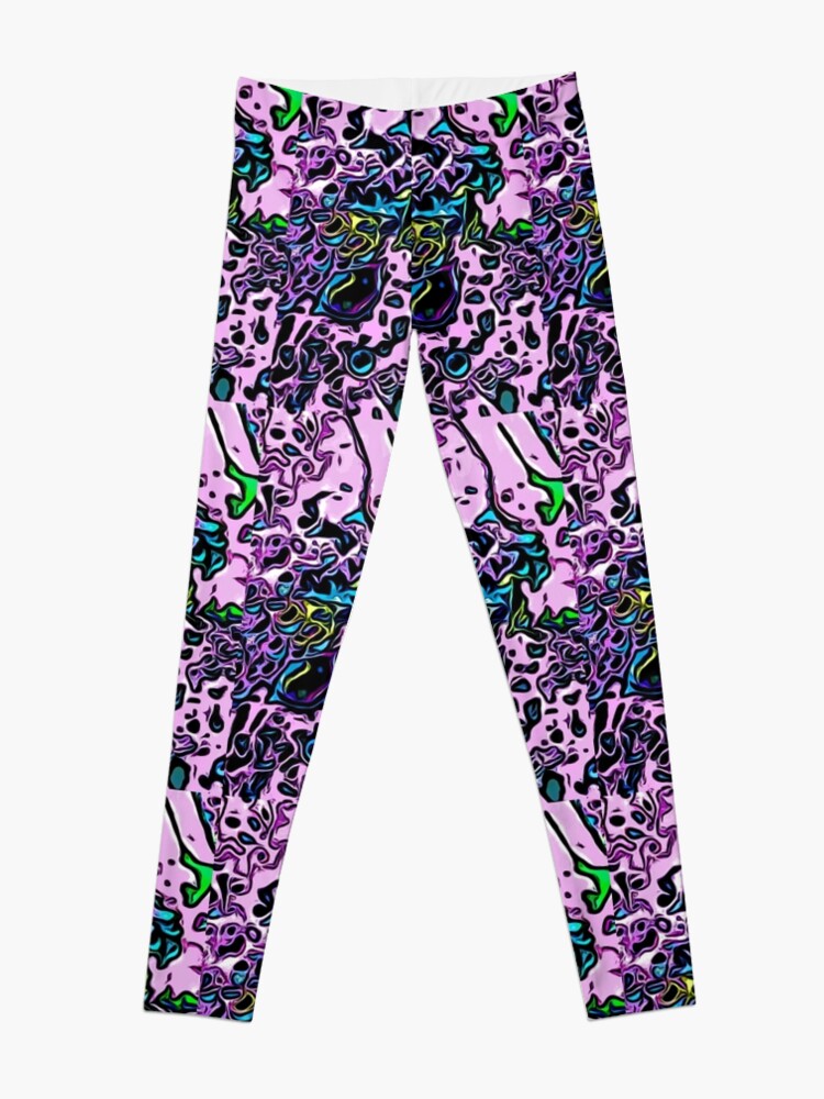 Cruncher - memphis throwback ice cream cone desert 1980s 80s style retro  geometric neon pop art Leggings