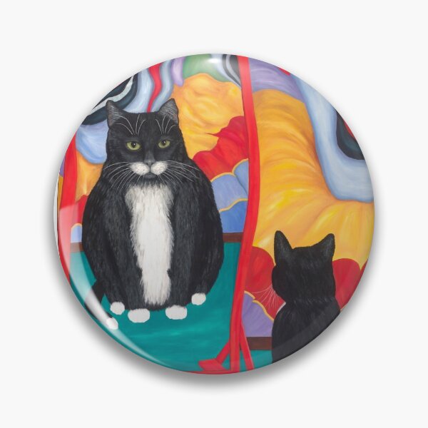 Item preview, Fat Tuxedo Cat in Funhouse Mirror designed and sold by KarenZuk.