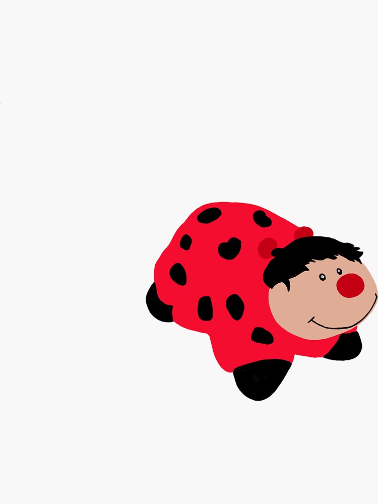 "Red ladybug pillow pet" Sticker for Sale by itzheidi Redbubble