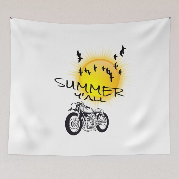 Item preview, Old School Motorcycle Sunset Ride Summer Y'all  designed and sold by Bliss Find And Design.