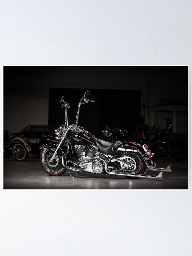 Sav S Harley Davidson Softail Deluxe Poster By Hoskingind Redbubble
