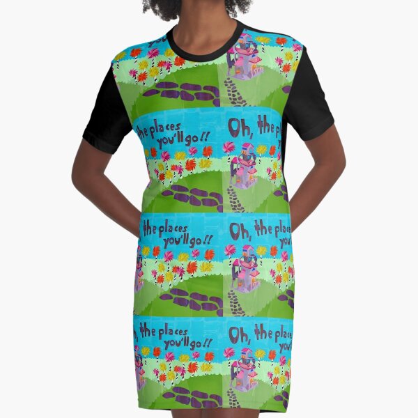Oh, The Places You'll Go In A Truffula Forest Graphic T-Shirt Dress