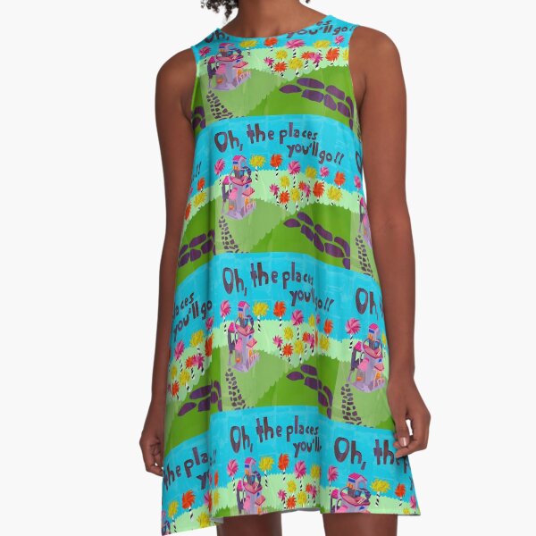 Oh, The Places You'll Go In A Truffula Forest A-Line Dress