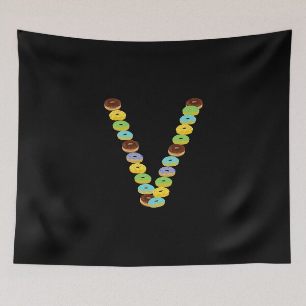 Item preview, COLORFUL DONUT ALPHABET CAPITAL LETTER V designed and sold by LiveAndGlow.