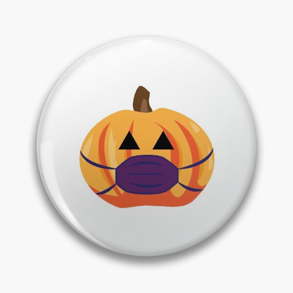 Item preview, Jack o'lantern wearing a face mask Halloween Cute designed and sold by kristinedesigns.
