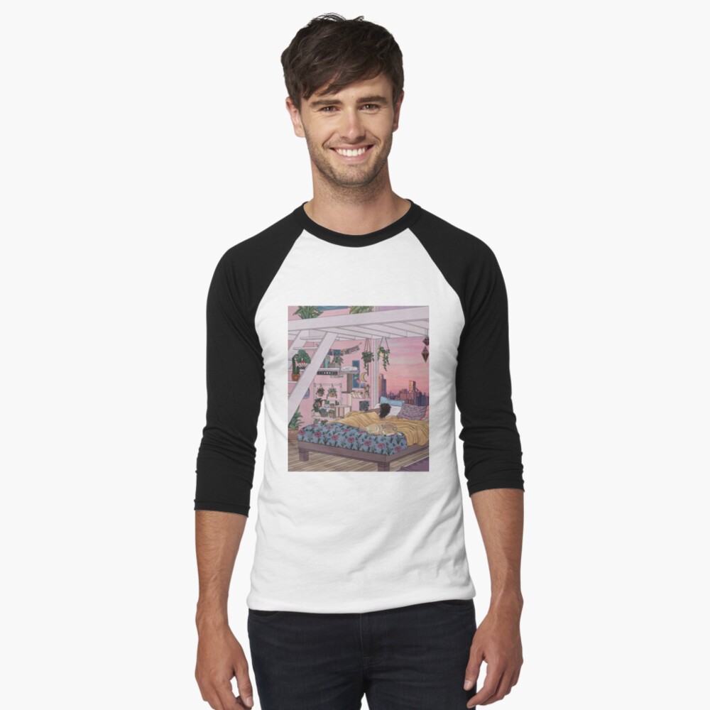 Item preview, Baseball ¾ Sleeve T-Shirt designed and sold by kelseydraws.
